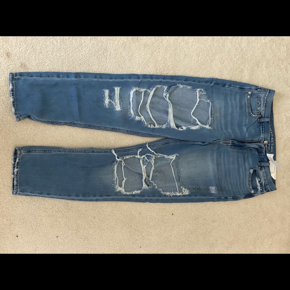 American Eagle Distressed Mom Jeans